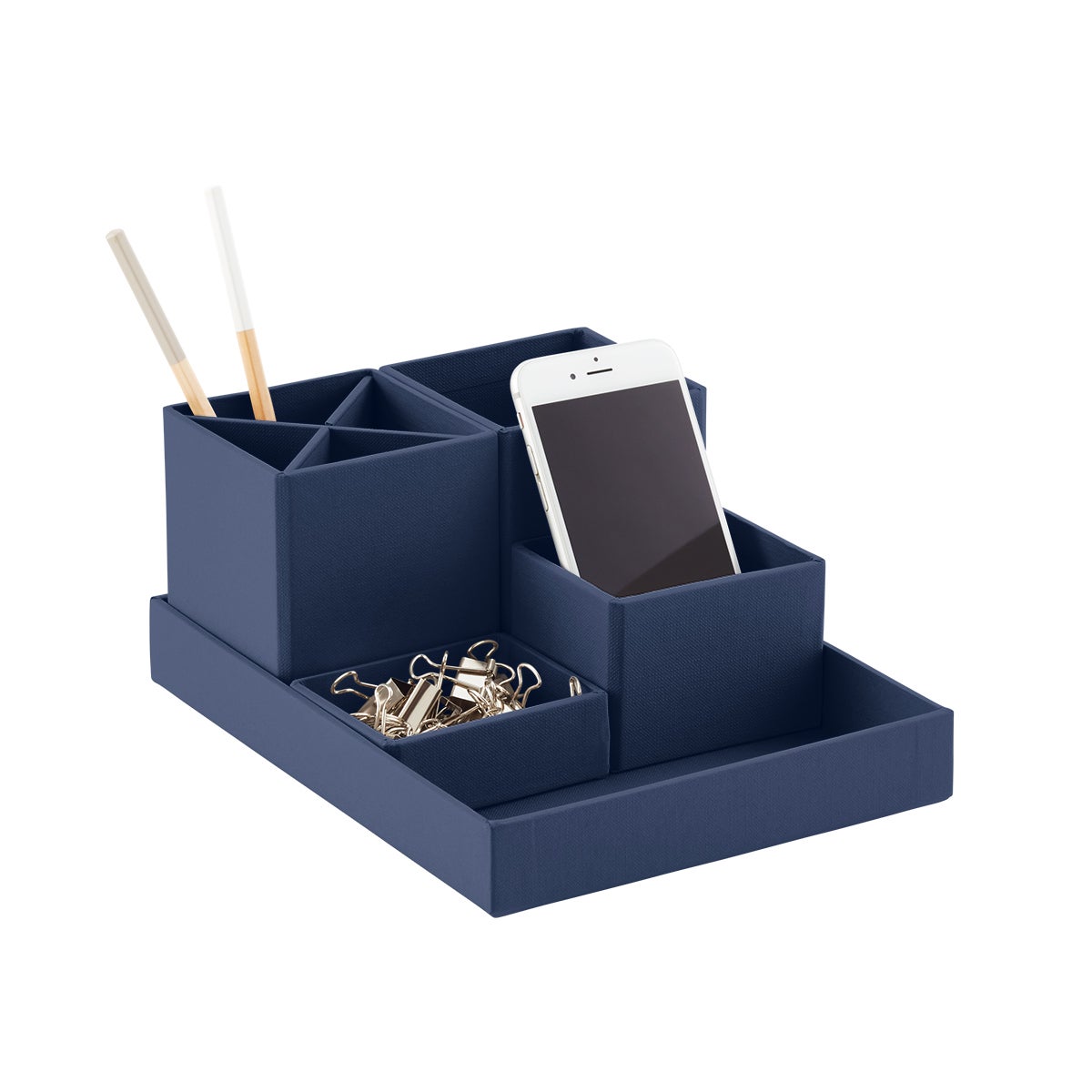 Bigso Navy Stockholm Desktop Organizer