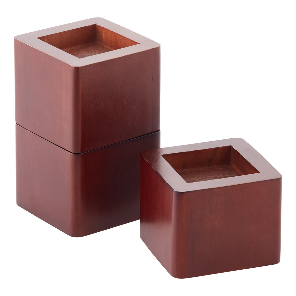 walnut solid wood bed risers | the container store walnut solid wood bed risers | the container store