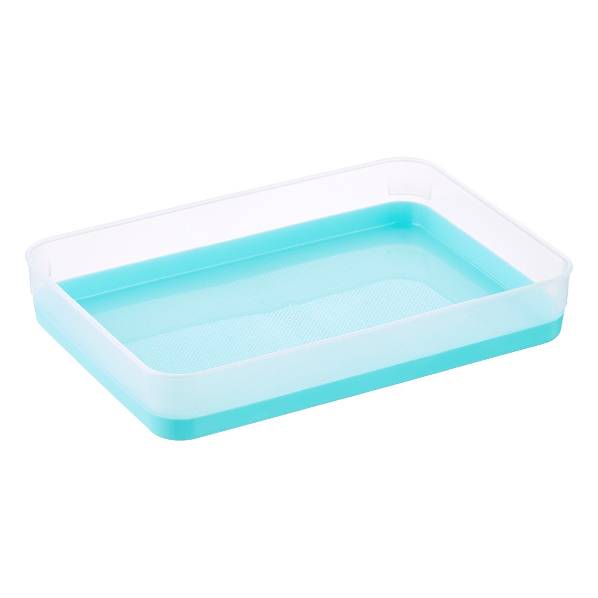 Clear Aqua Drawer Organizer Trays The Container Store