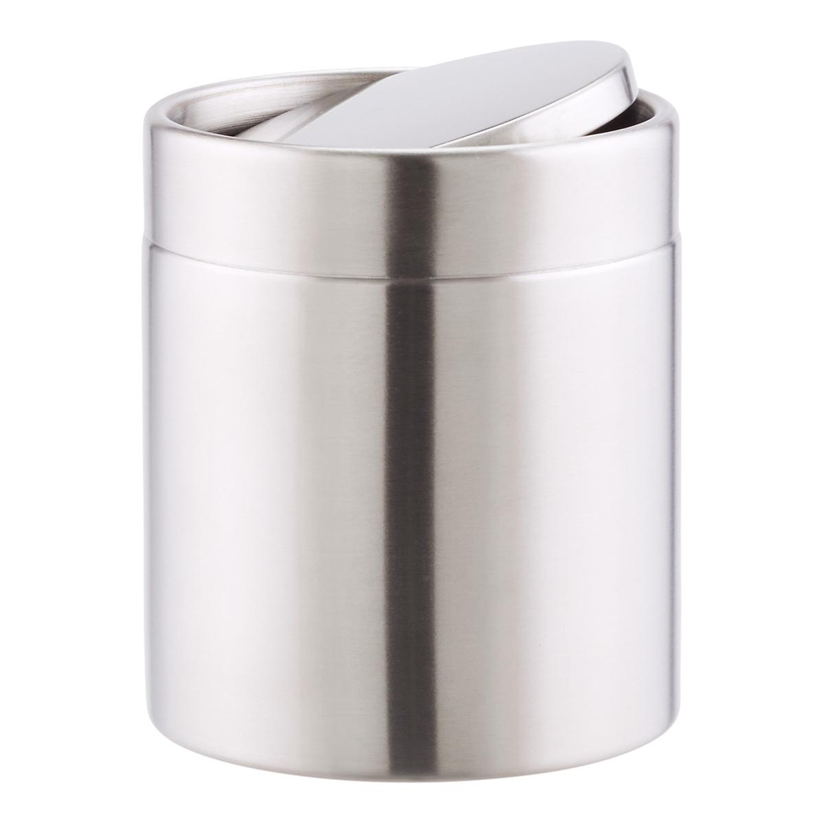 Stainless Steel Swing Lid Countertop Trash Can The Container Store