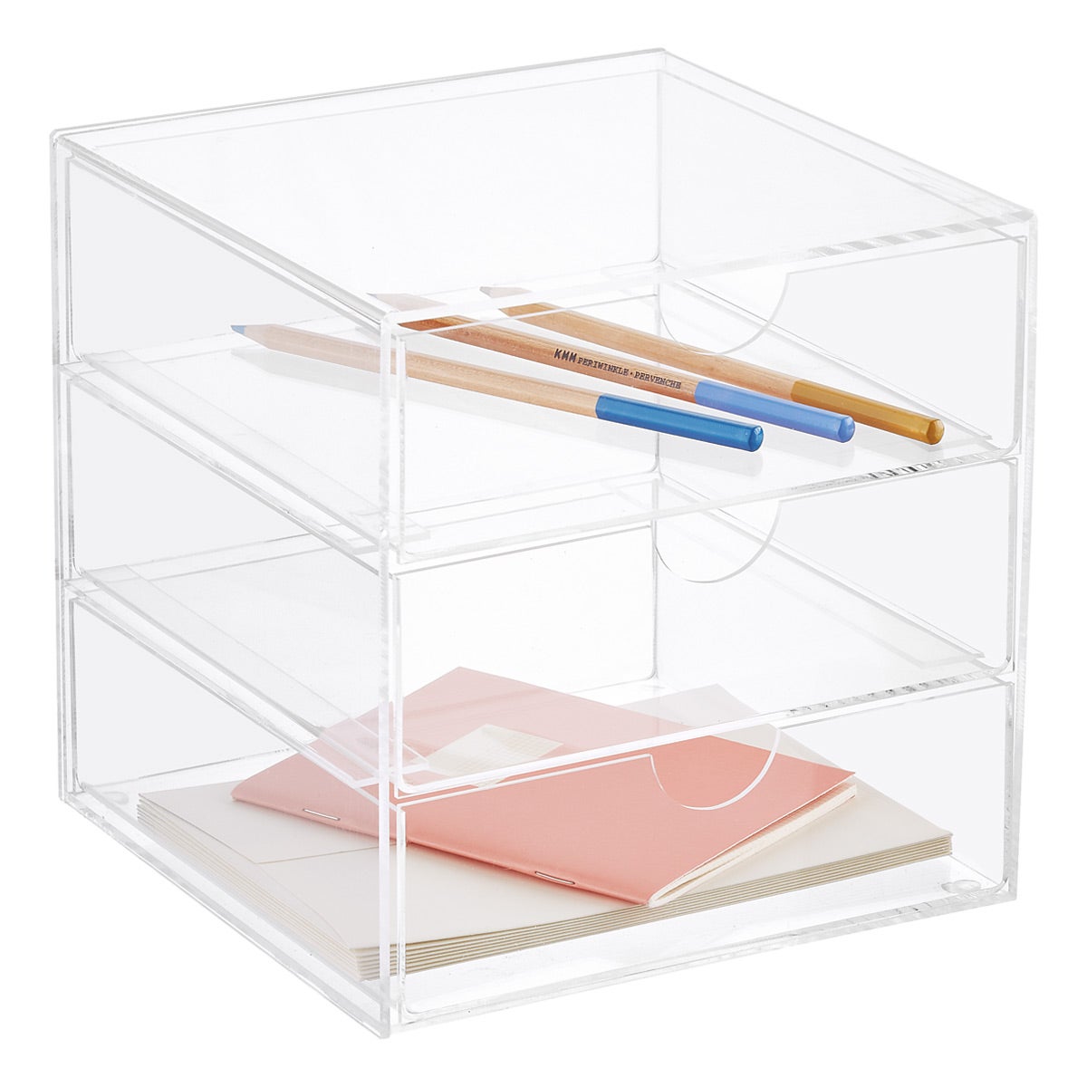 Office Equipment Supplies Osco Acrylic 3 Drawer Storage Box