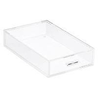 The Container Store Luxe 1- Compartment Acrylic Accessory Drawer Clear
