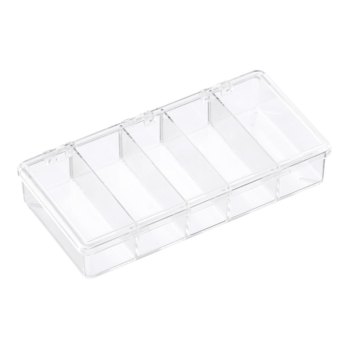 5-Compartment Small Clear Box | The Container Store