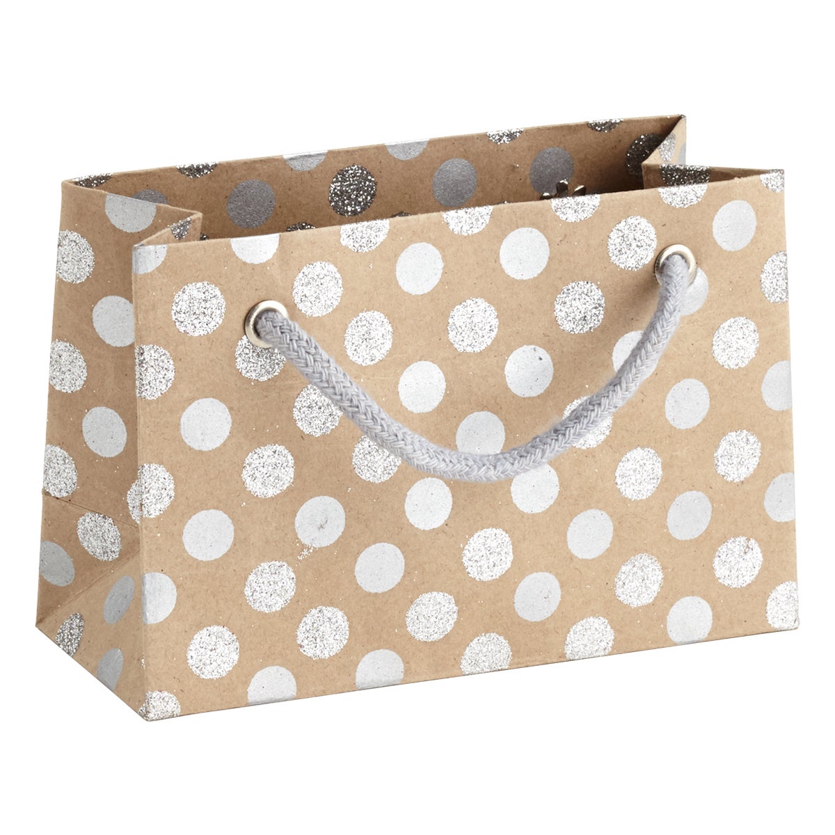Vivid Wrap Small Silver Glitter Dots Recycled Gift Bag The Container