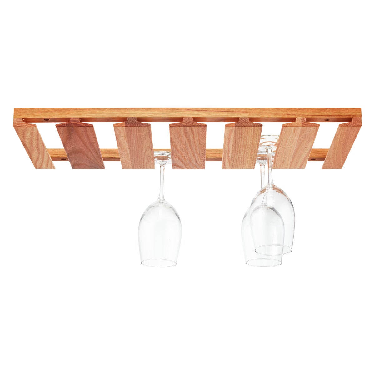 J K Adams Oak Undercabinet Wine Glass Rack