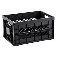 Large Heavy-Duty Collapsible Crate Black