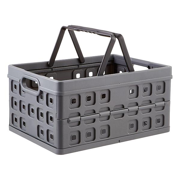 Mini Folding Plastic Storage Box Foldable Plastic Storage Case Desktop  Carrying Basket 