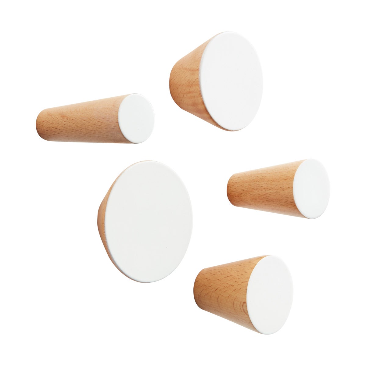 Three by Three Solid Wood Wall Pegs The Container Store
