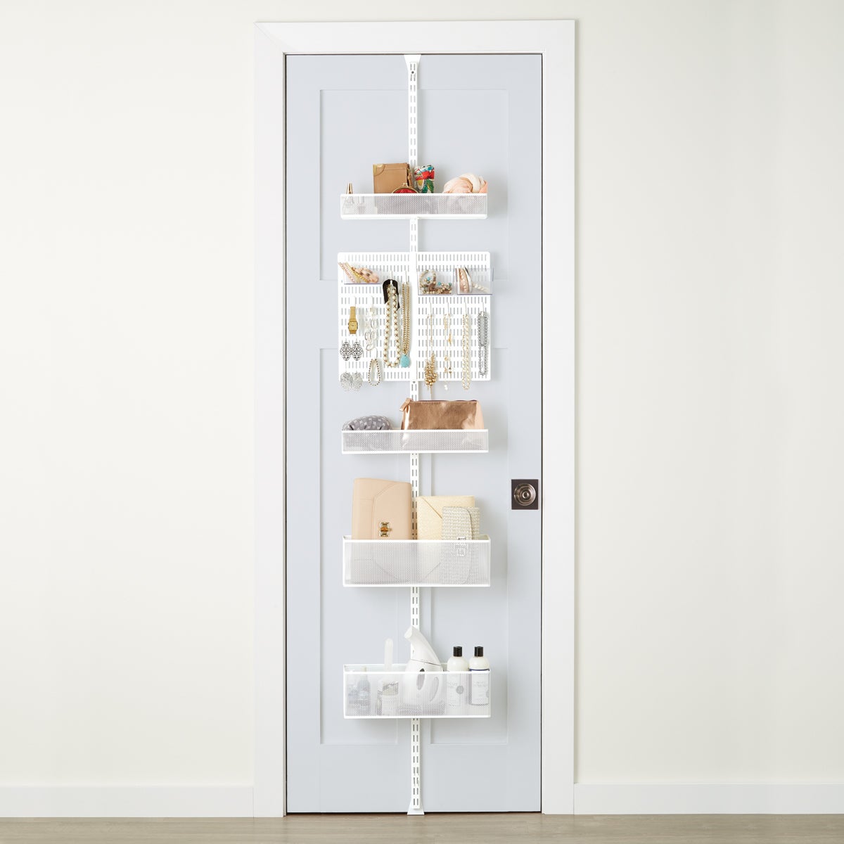 Elfa White Mesh Kitchen Cart