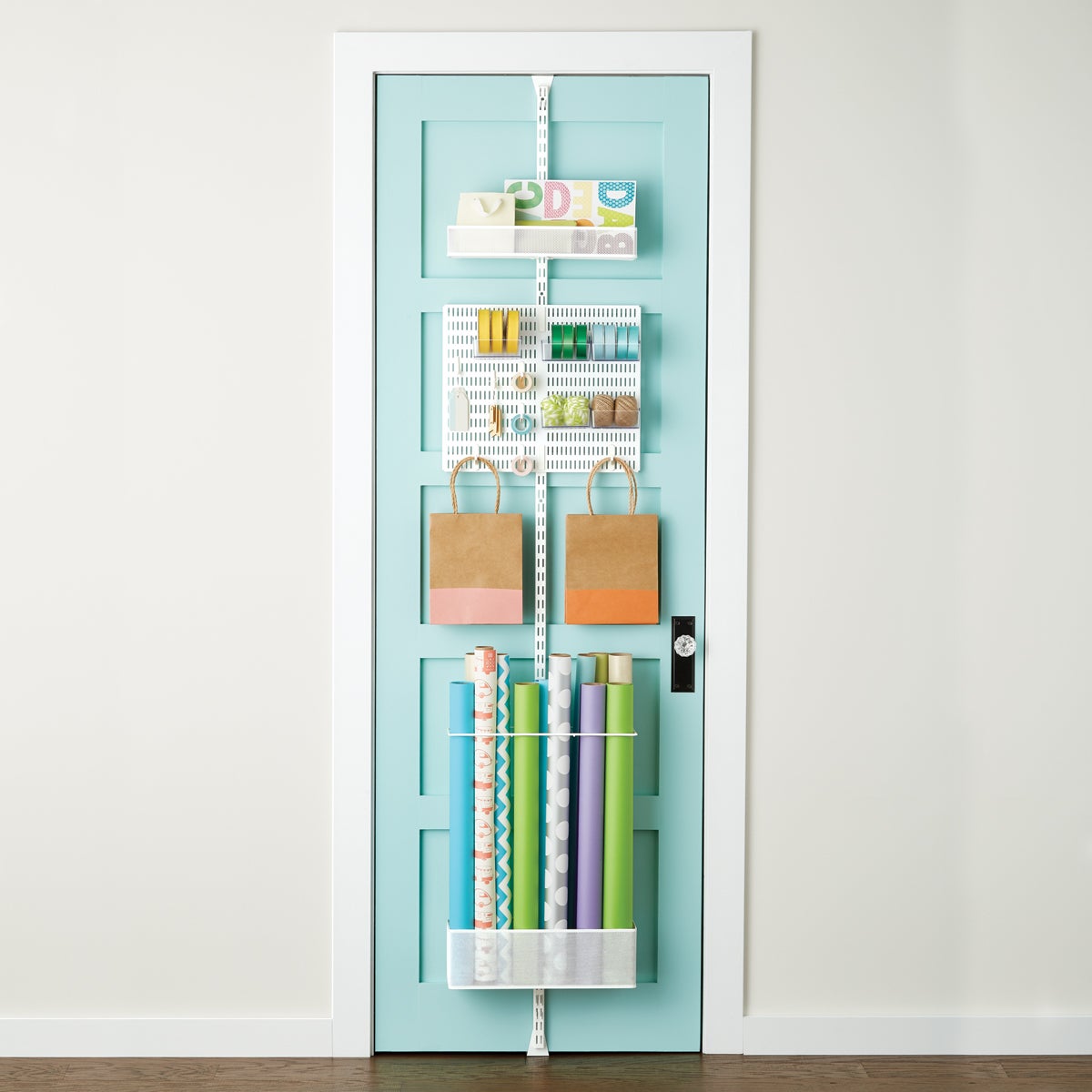 White Elfa Utility Mesh Gift Packaging Over The Door Rack, 55% OFF