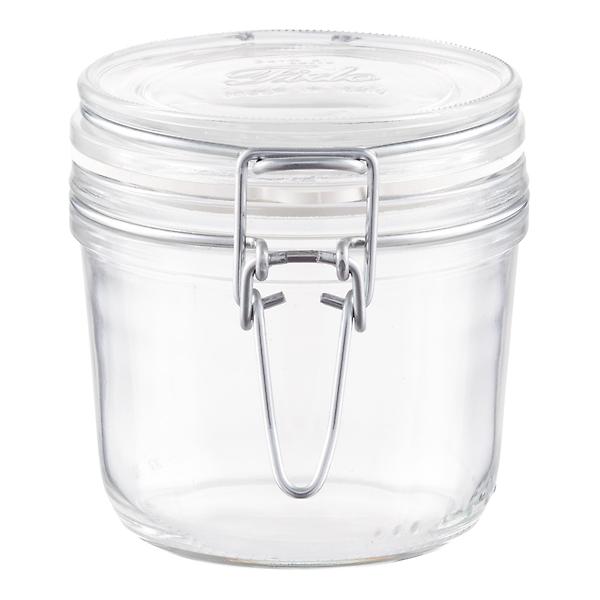 Bulk sale 500ml clear airtight glass jars with lids for food storage