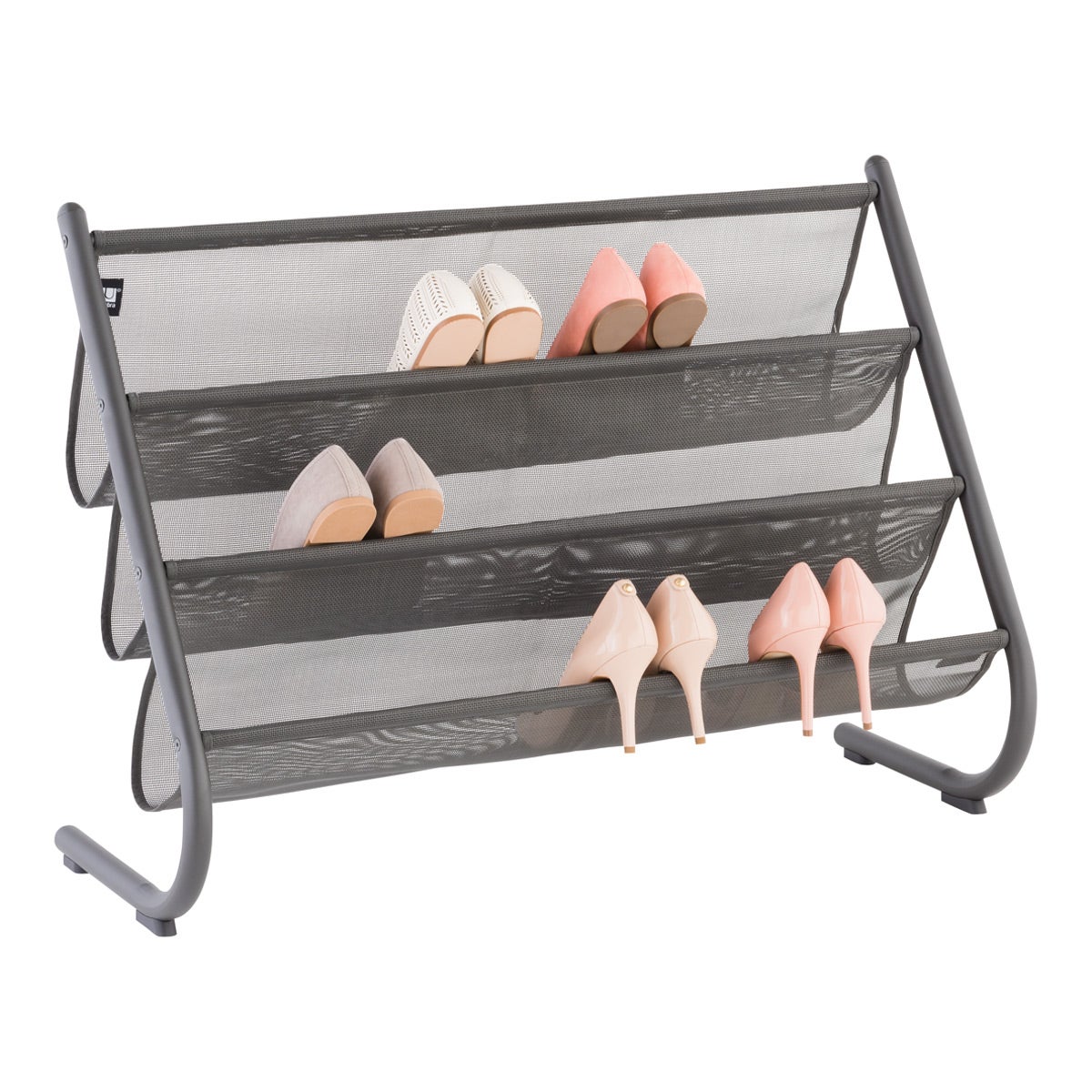 Umbra Charcoal Slant Shoe Accessory Organizer The Container Store