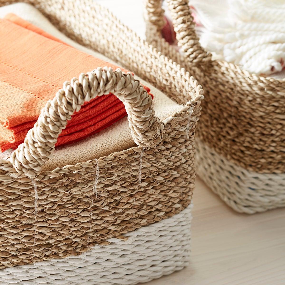 Beach House Storage Bins With Handles The Container Store
