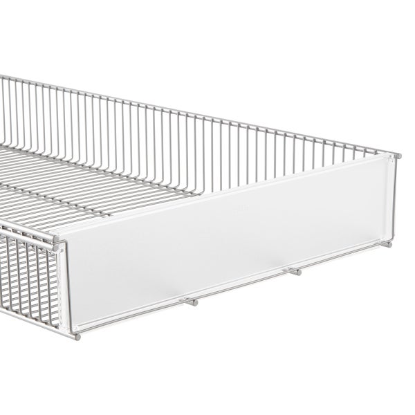 Clear Elfa Shelf Basket Dividers
