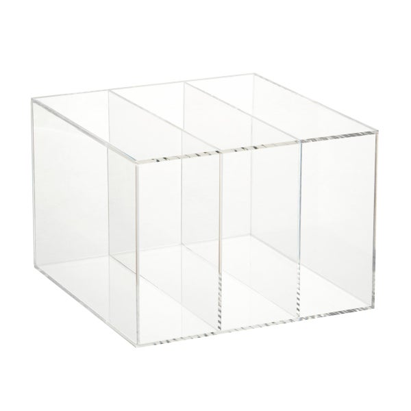 Acrylic 3-Compartment Clutch & Small Purse Organizer