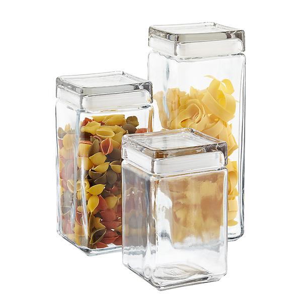 Food Storage Kitchen Containers Box Stackable Jars for Bulk