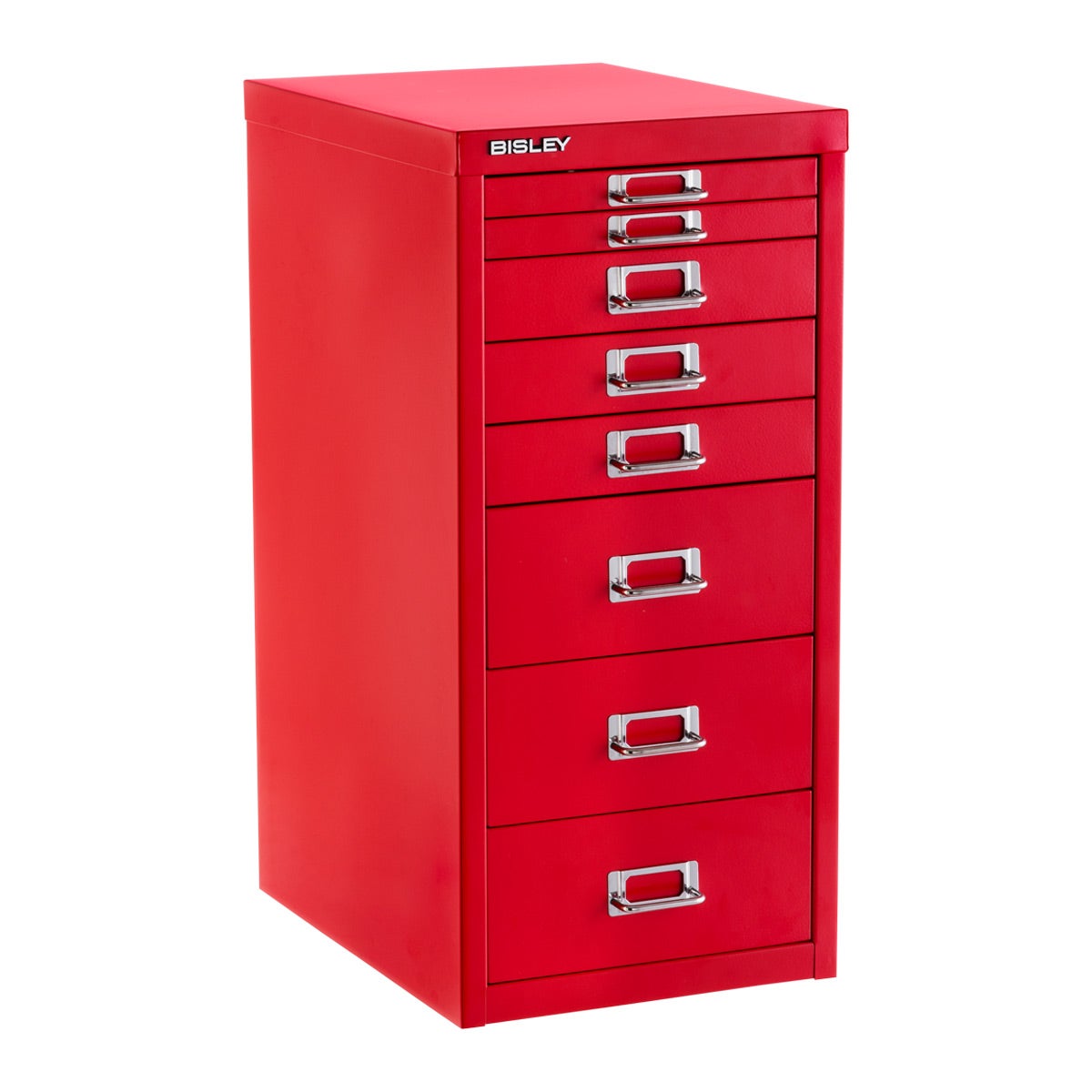 bisley red 8 drawer
