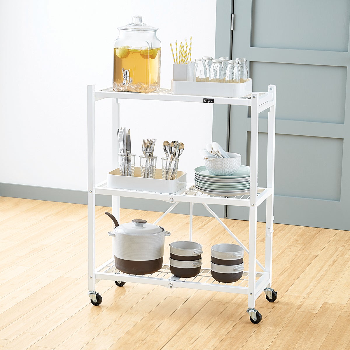 Origami 3 Shelf Folding Rack The Container Store