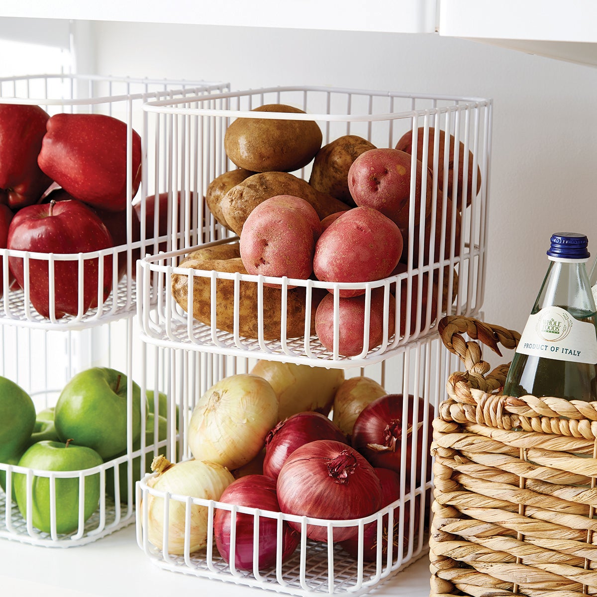 Scala Steel Wire Stackable Basket The Container Store