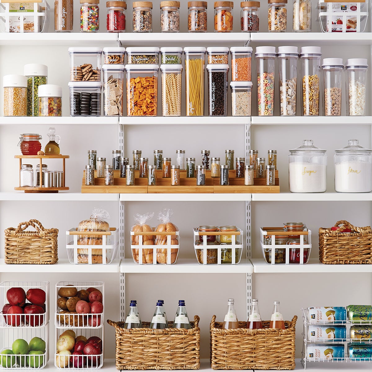 Yamazaki Tosca Baskets With Wooden Handles The Container Store