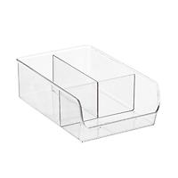 iDESIGN Linus Wide 3-Section Cabinet Organizer Clear