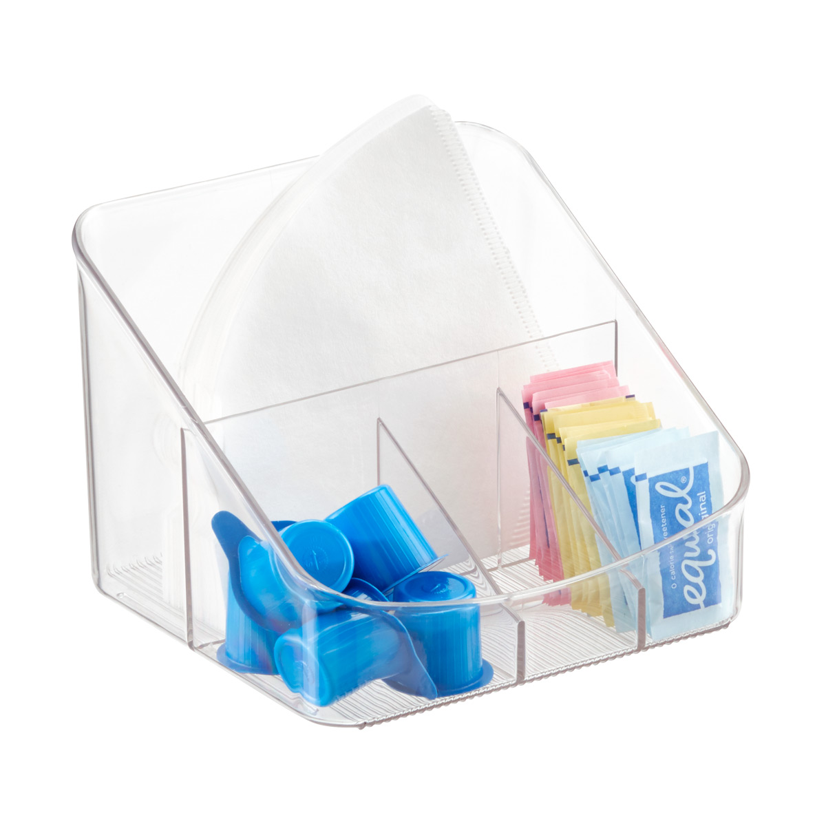 Coffee Station Organizer  (10) Compartments & Clear Acrylic Front