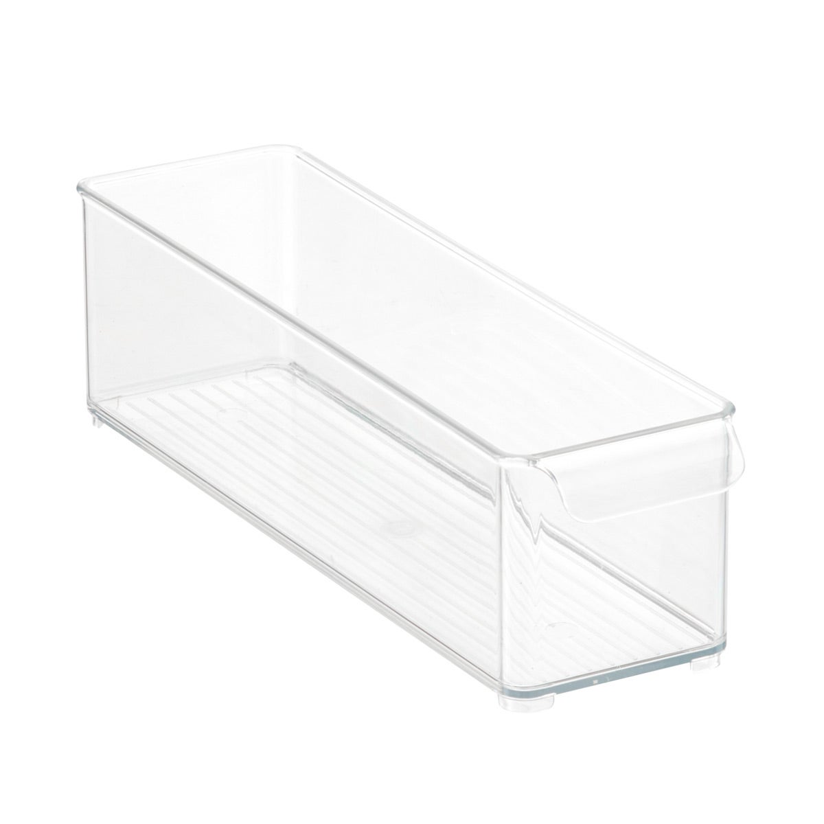 Idesign Linus Plastic Fridge and Freezer Storage Organizer Bin with Handle,  Clea