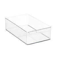 iDESIGN Wide Deep Fridge Bins Tray Clear