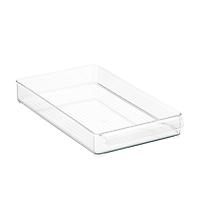 iDESIGN Wide Fridge Bins Tray Clear