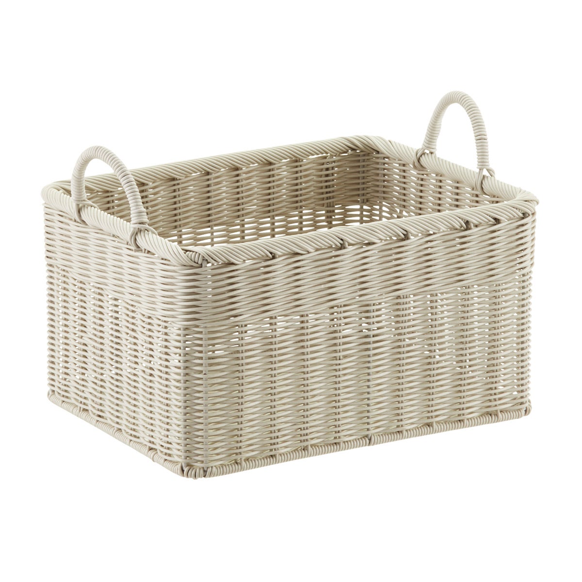 Large PP Woven Plastic Storage Basket with Lid, Storage Box