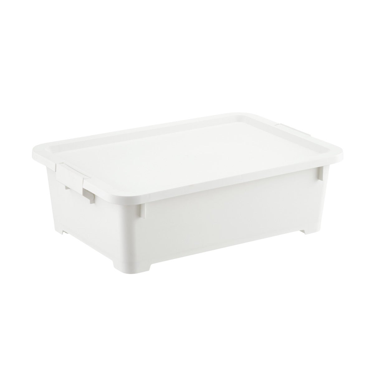 White Rolling Plastic Storage Totes
