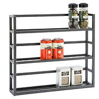 3-Shelf Iron Spice Rack Pewter