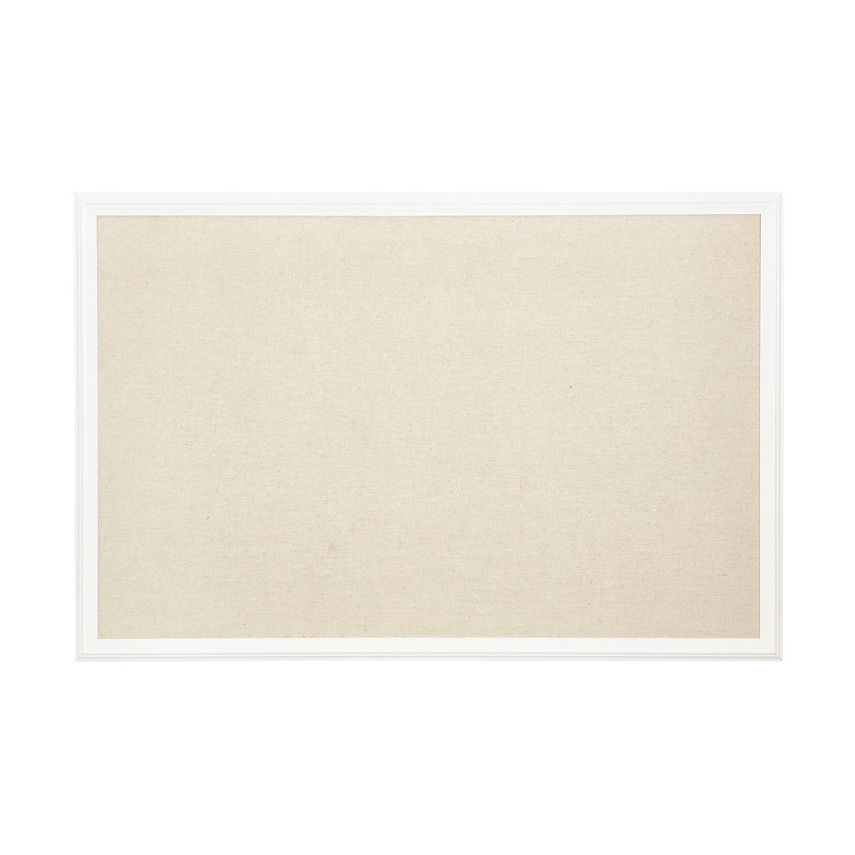 U-Brands White & Natural Large Farmhouse Linen Bulletin Board | The  Container Store