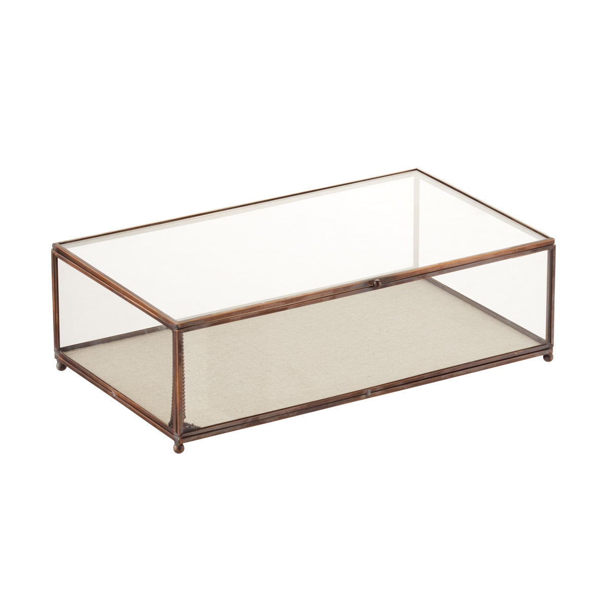 large glass jewelry box