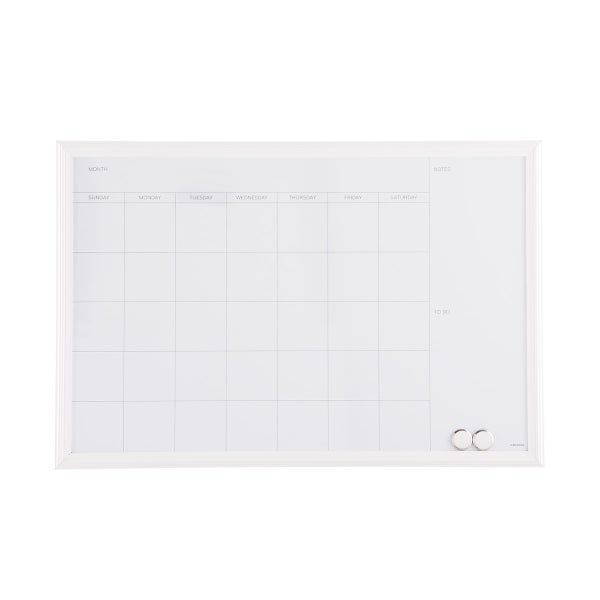 U-Brands White Large Farmhouse Monthly Dry Erase Board