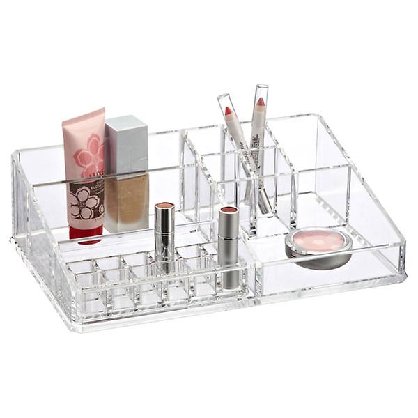 Home it USA Clear Plastic Cosmetic Organizer in the Bathroom