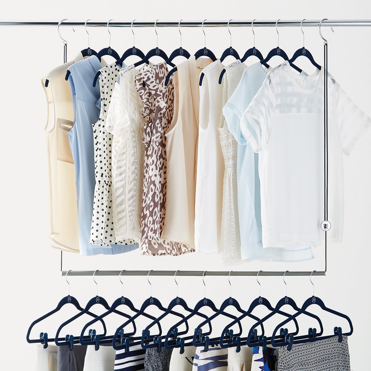 Recycled Double Bar Hanging Closet Organizer