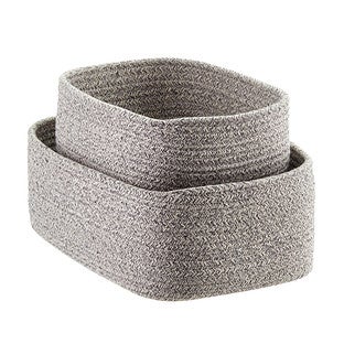 Grey Laguna Cotton Fabric Storage Bins The Container Grey Laguna Cotton Fabric Storage Bins