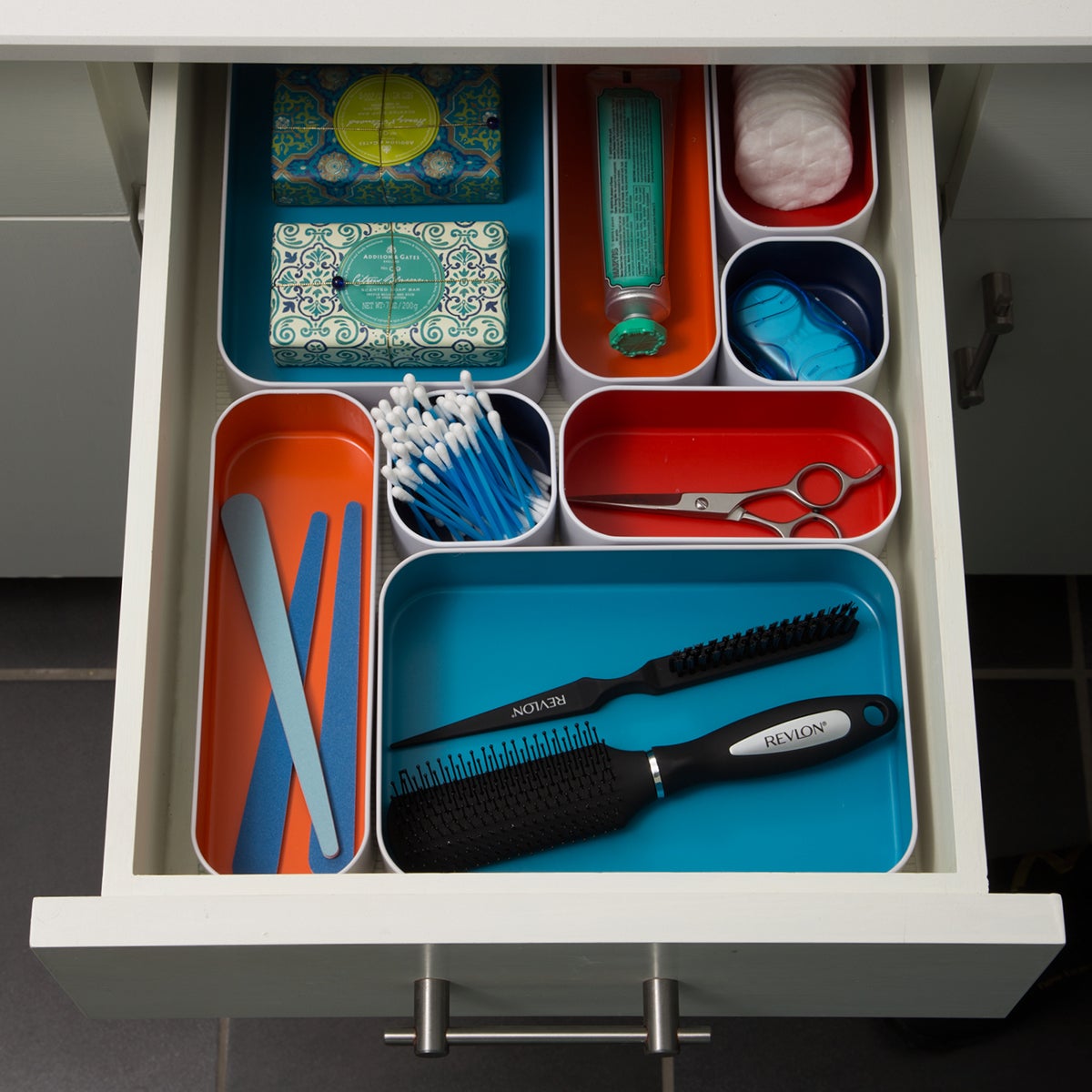 bathroom drawer organizer