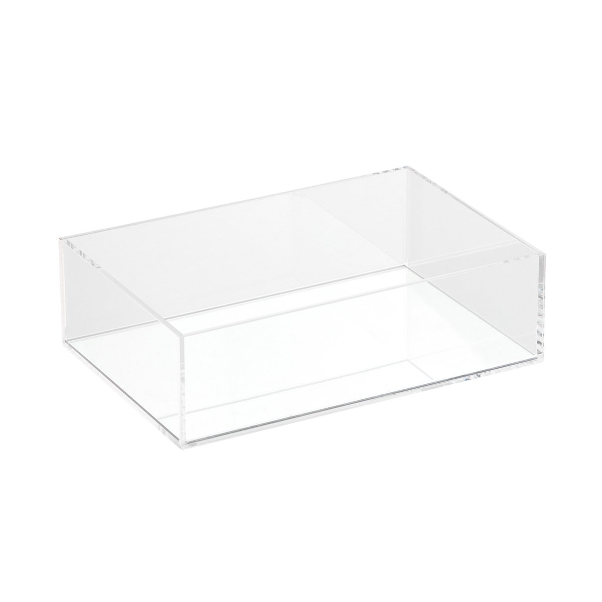 luxe acrylic tray with mirror base the container store