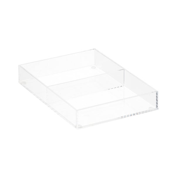 Luxe Acrylic Short 2-Section Divided Drawer Insert