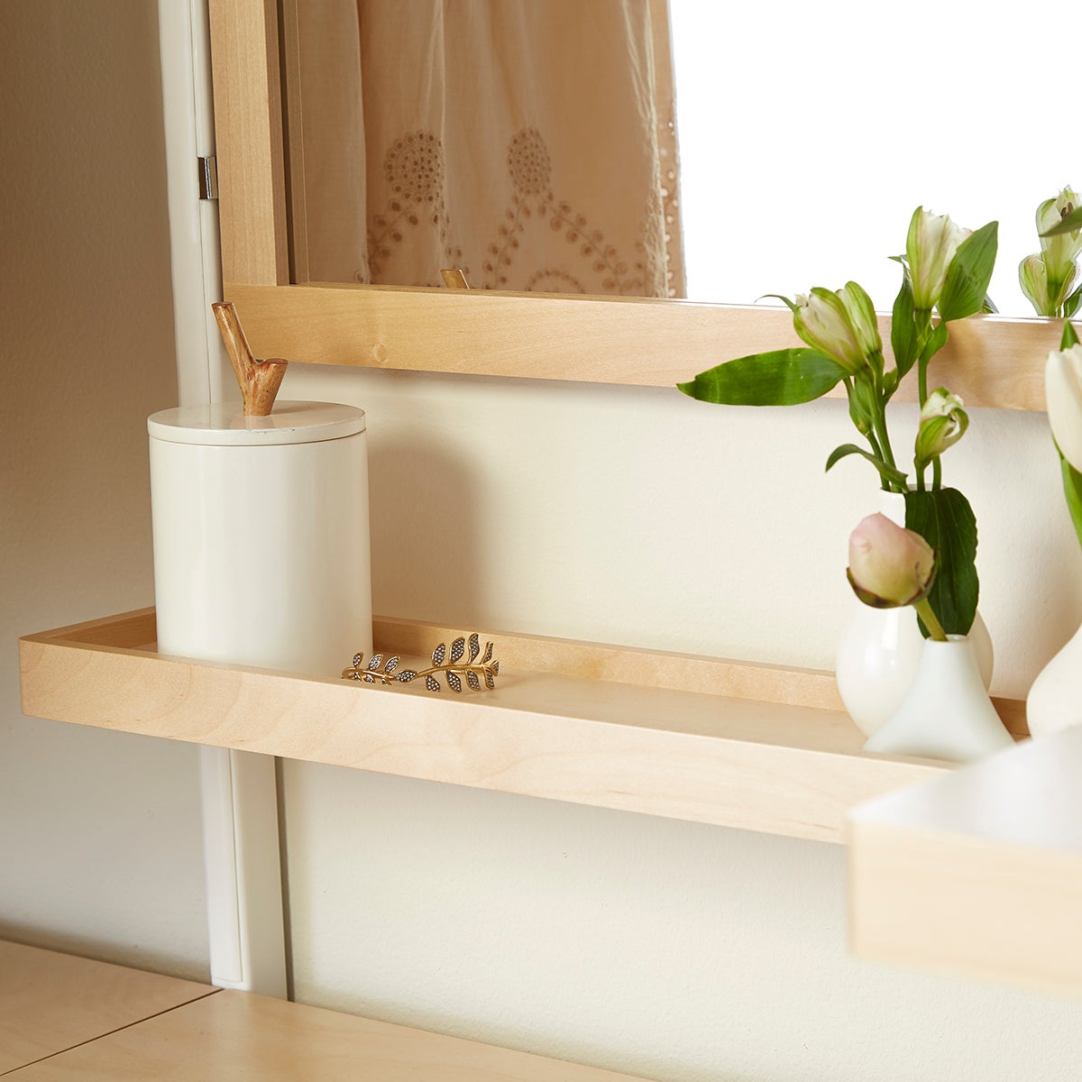 Elfa Décor 11' Birch & White ReachIn Closet The Container Store