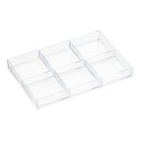 like-it Large Shallow 6-Section Drawer Divider Clear