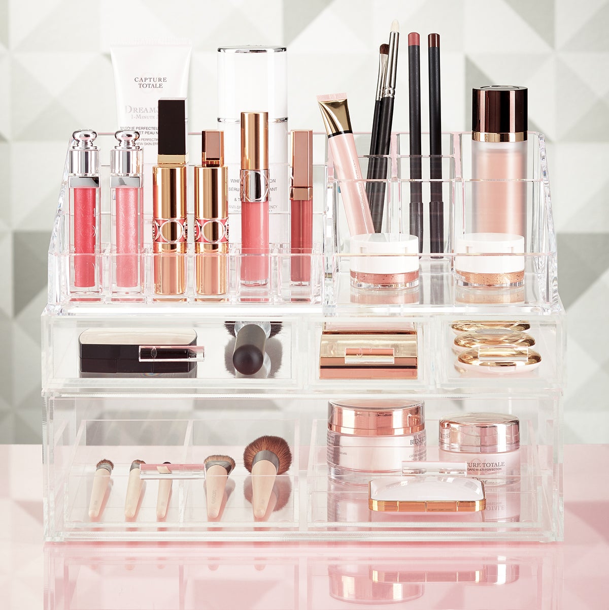 Luxe Large Acrylic Makeup Organizer