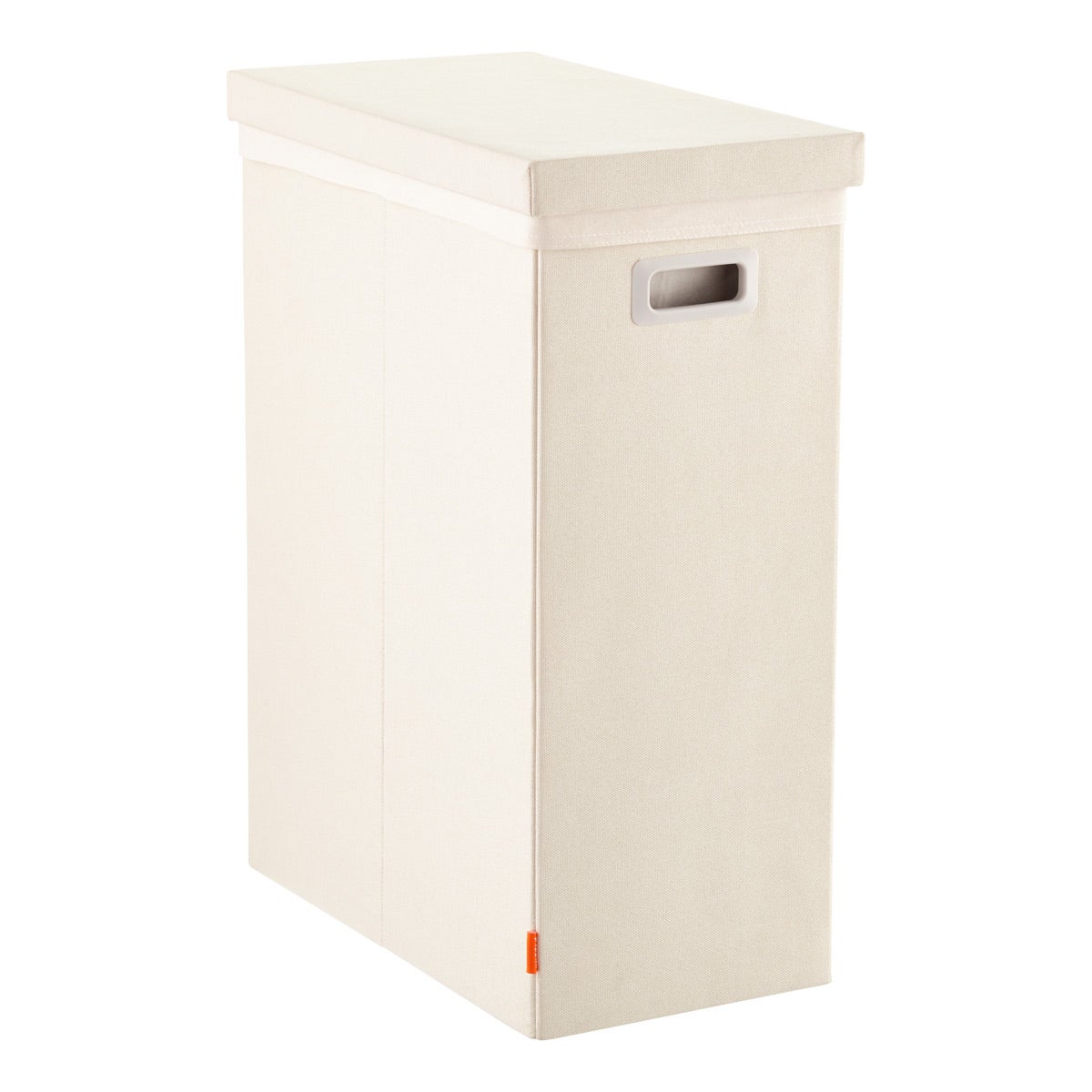 white linen bin