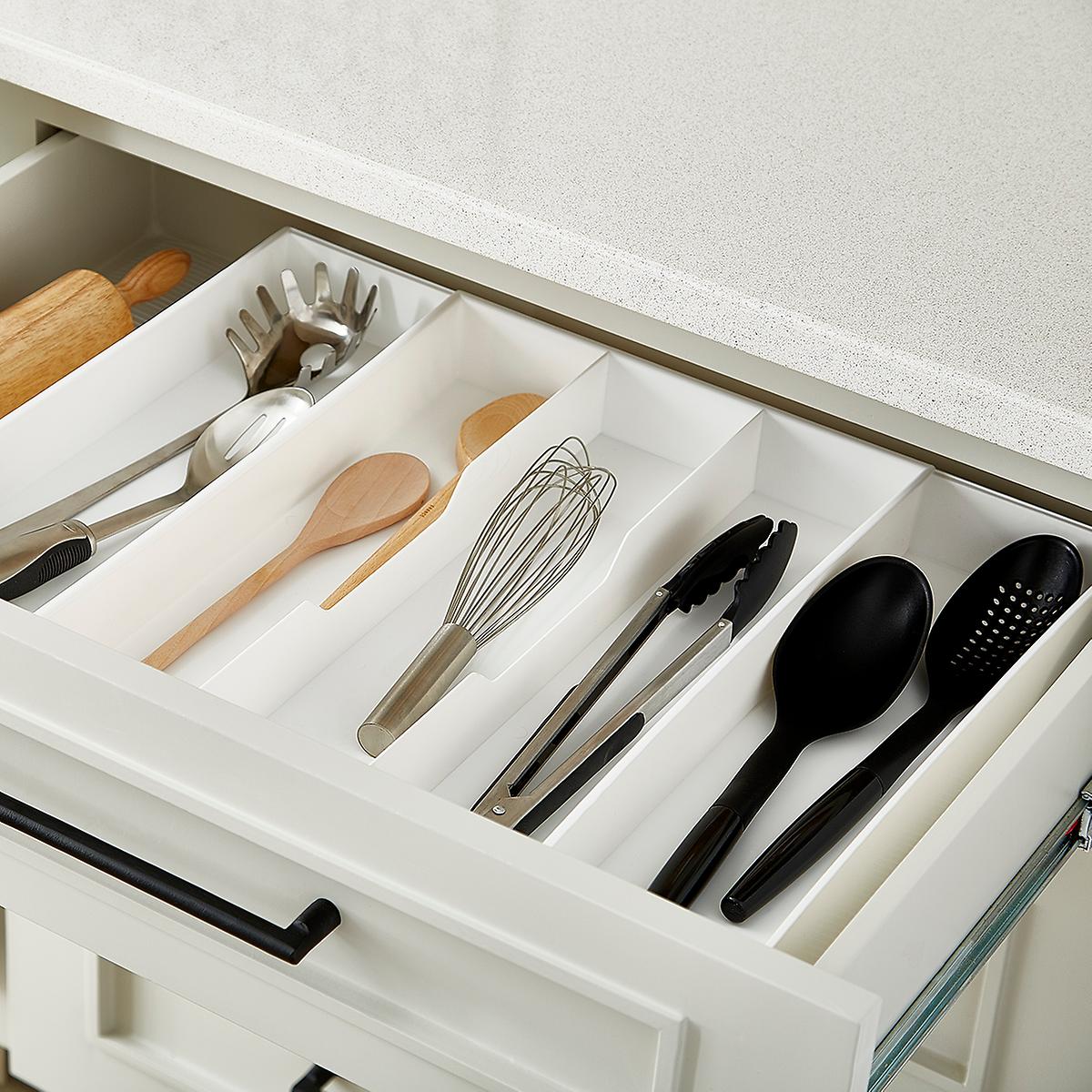 kitchen utensil organizer with lid