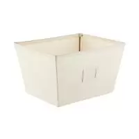 Large Tapered Canvas Bin Natural