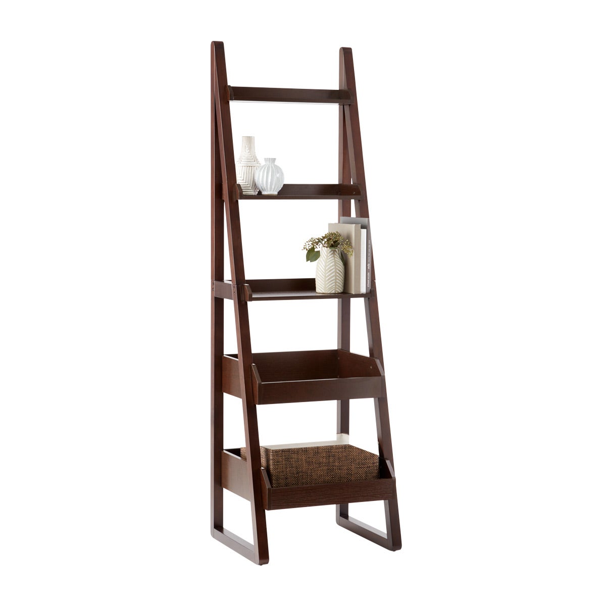 Walnut Encore Narrow Bookshelf The Container Store
