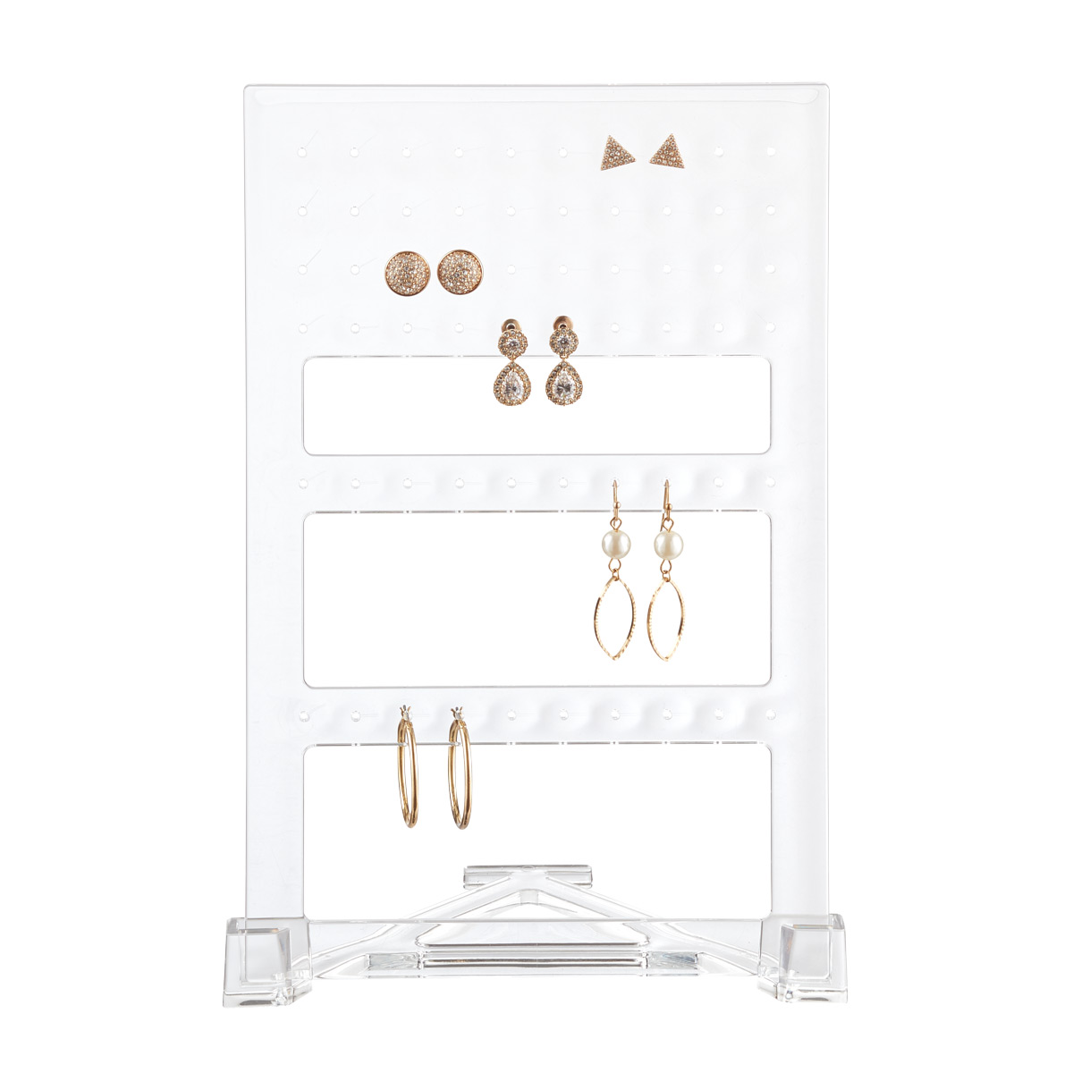 Foldable Earring Organizer Box - 4 Tiers Dustproof Jewelry Earring Holder  Stand Display Storage | Konga Online Shopping