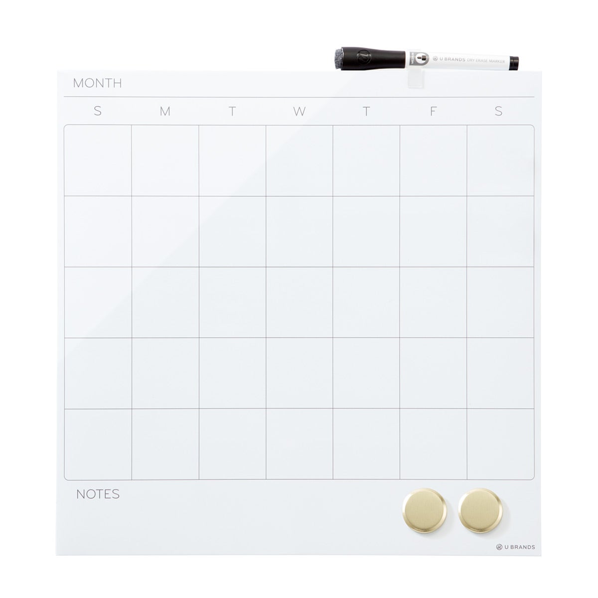 UBrands White Square Monthly Dry Erase Board The Container Store